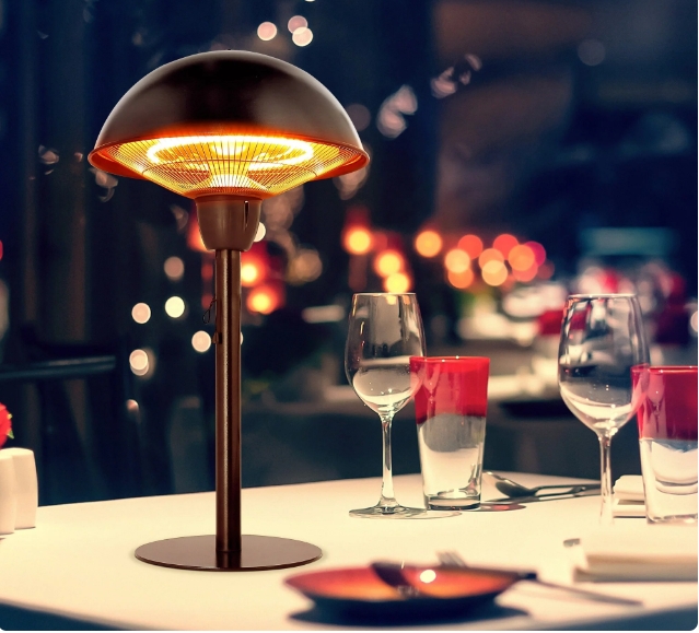 Waterproof table heater IP55